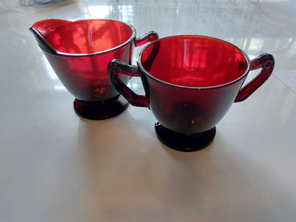Roomstelletje - geperst glas, Ophalen of Verzenden, Huis en Inrichting