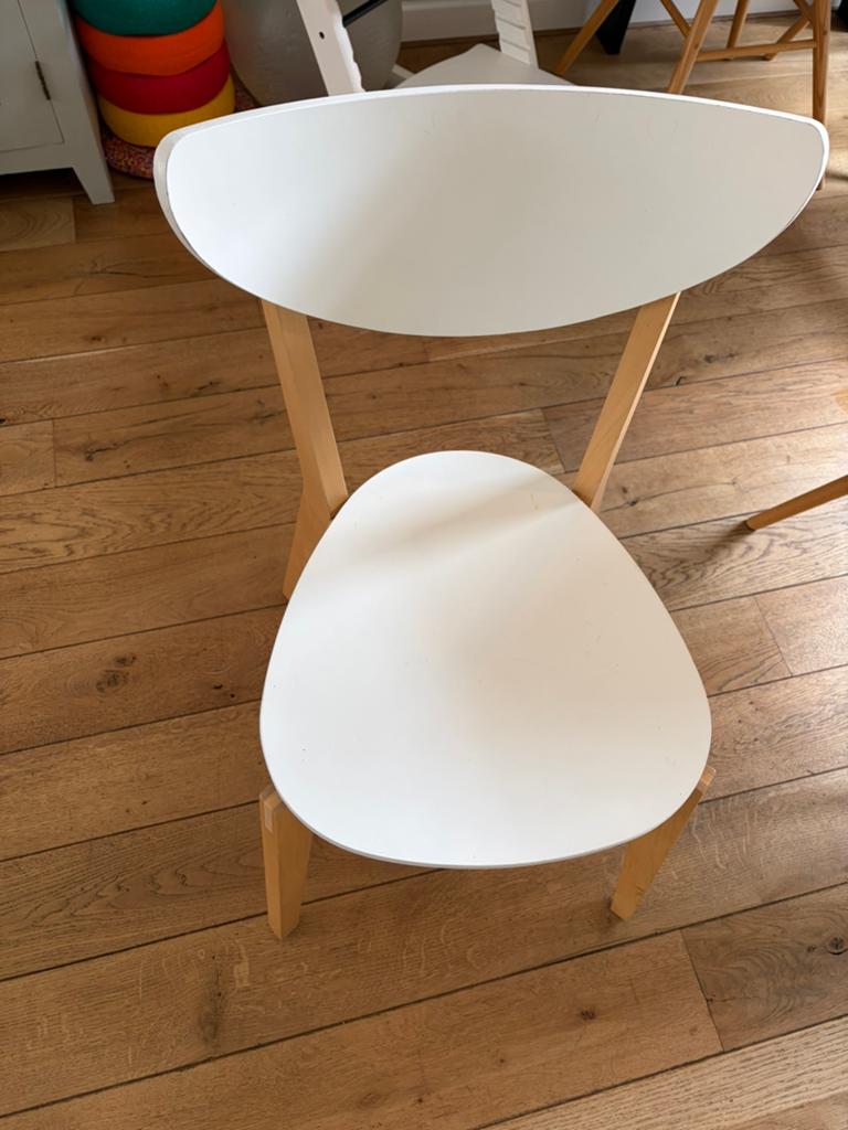 Eetkamerstoel wit Ikea nordmyra, Huis en Inrichting, Ophalen, Gebruikt, Wit, Eén