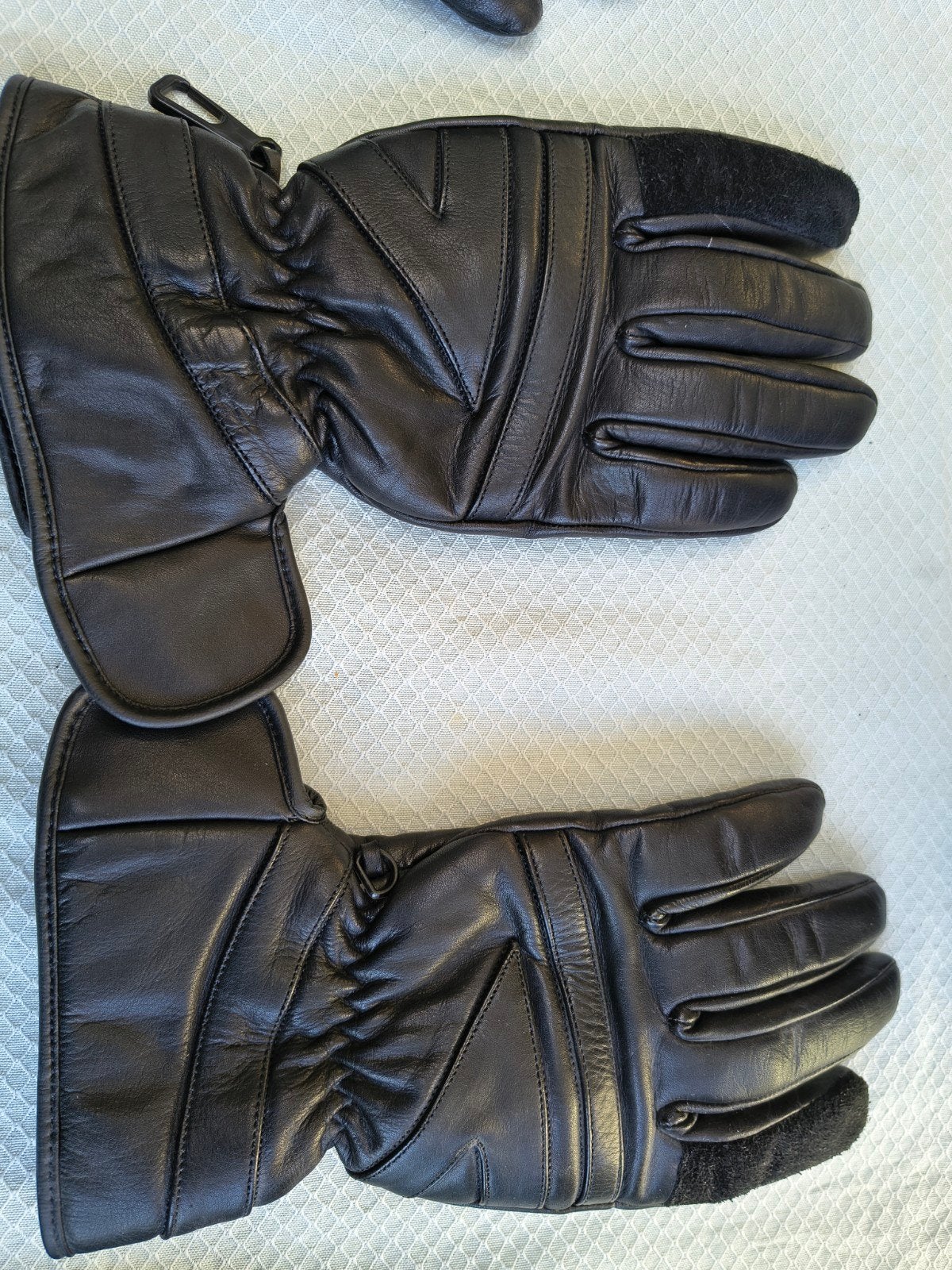 Zwarte Leren Motorhandschoenen - Heren, Ophalen of Verzenden, Handschoenen, Tweedehands, Heren