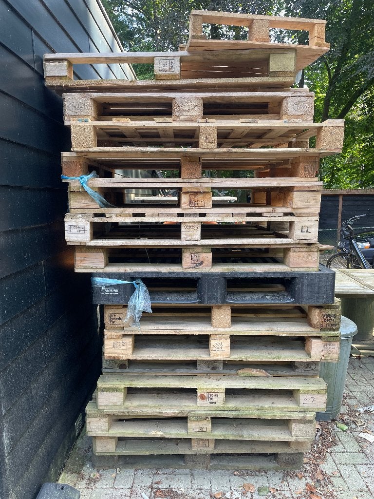 pallets, Doe-het-zelf en Verbouw, Hout en Planken, Ophalen, Gebruikt, Pallet, Minder dan 200 cm