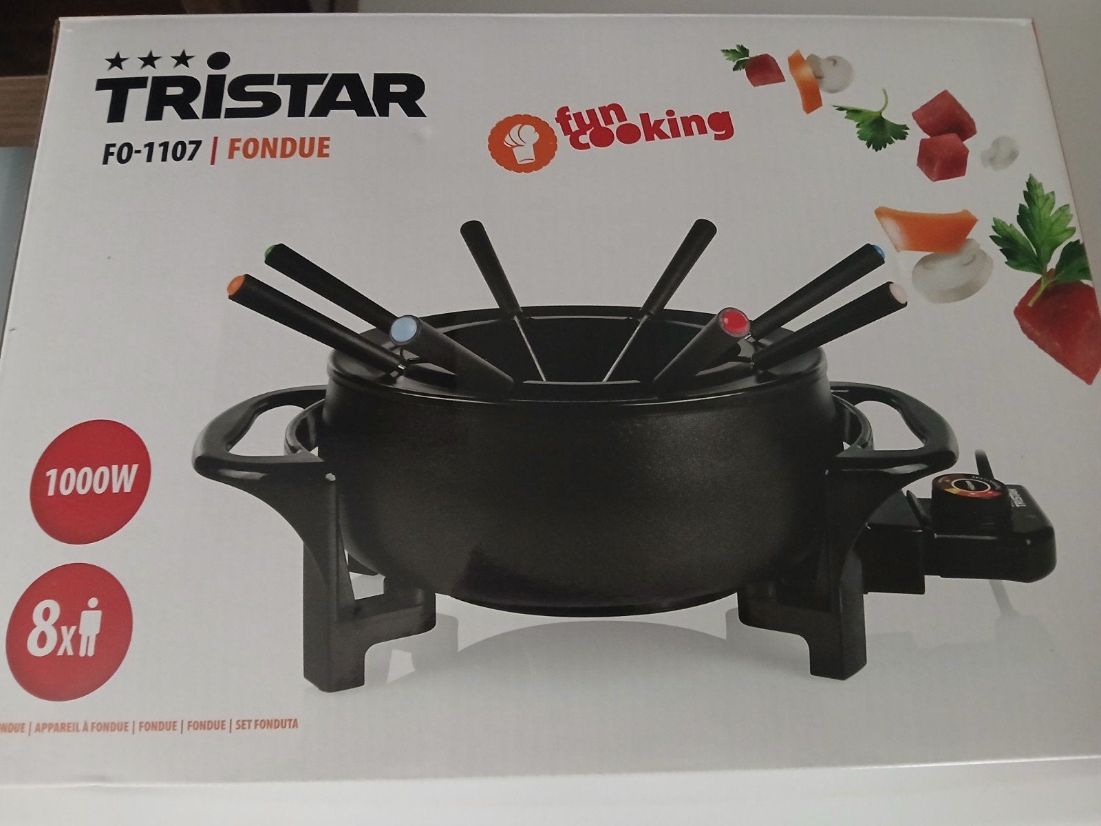 Tristar FO-1107 elektrische fonduepan 1000W, Witgoed en Apparatuur, Gourmetstellen, Ophalen, Nieuw, 4 t/m 7 personen