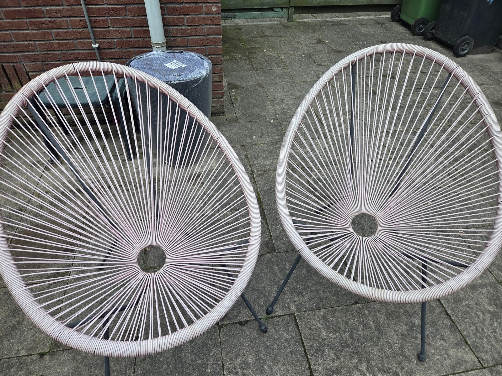 Set van 2 Acapulco stoelen - Roze, Ophalen, Gebruikt, Kunststof