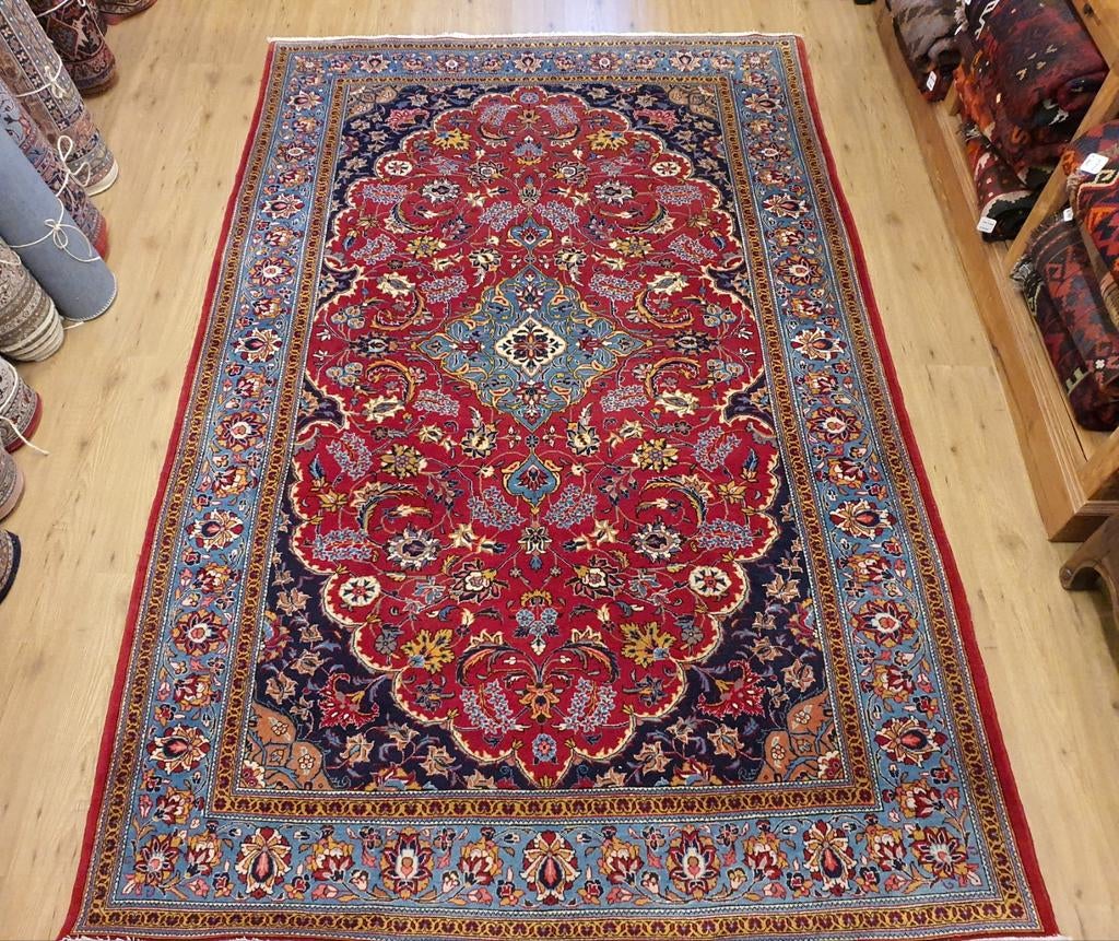 Vintage handgeknoopt perzisch tapijt kashan 310x194, Info@SlatsAntiek.nl, Perzisch, 150 tot 200 cm, 200 cm of meer
