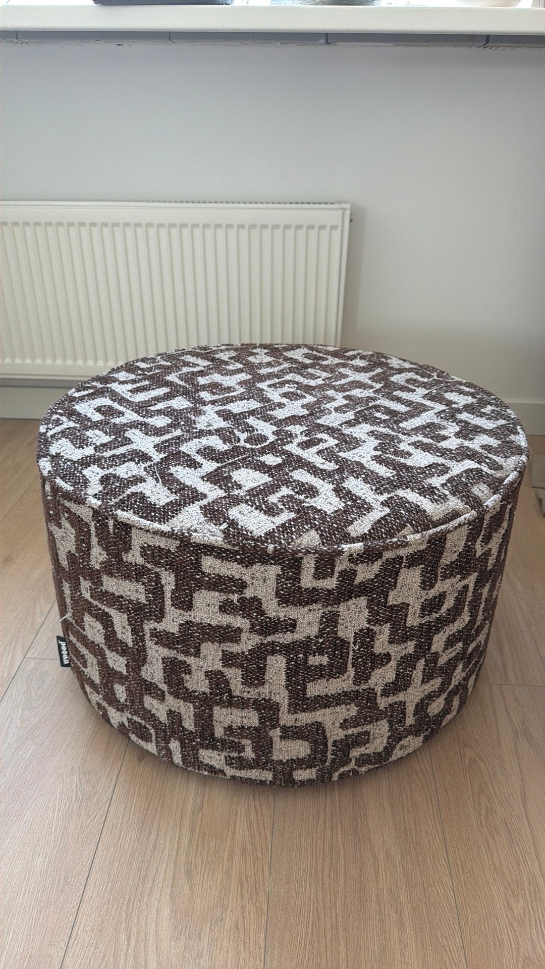 Poef Amy karwei, Ophalen, Zo goed als nieuw, Rond, Minder dan 50 cm