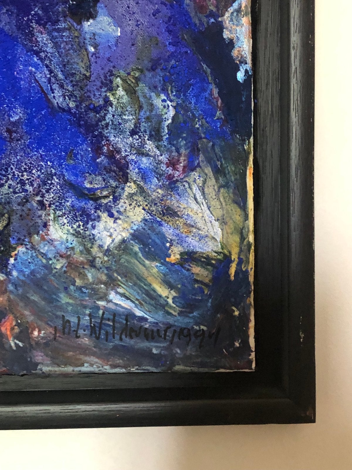 Abstract schilderij van Maya Wildevuur, Ophalen of Verzenden