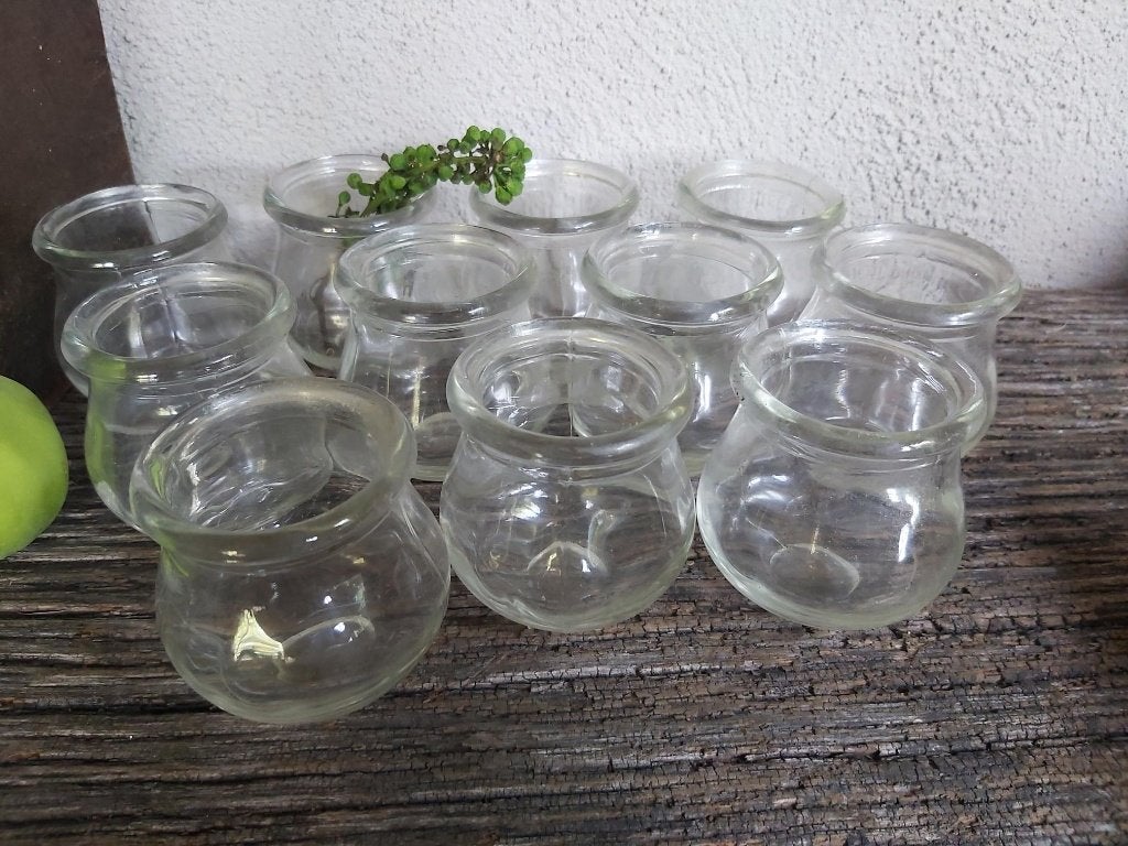 Set van 11 oude franse (medische) glaasjes (cupping), Ophalen of Verzenden