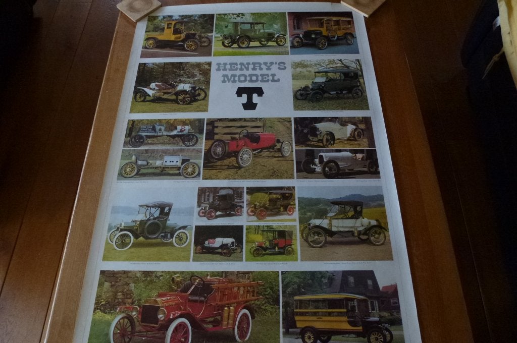 henry's model T poster, Ophalen of Verzenden, Gebruikt, Motoren