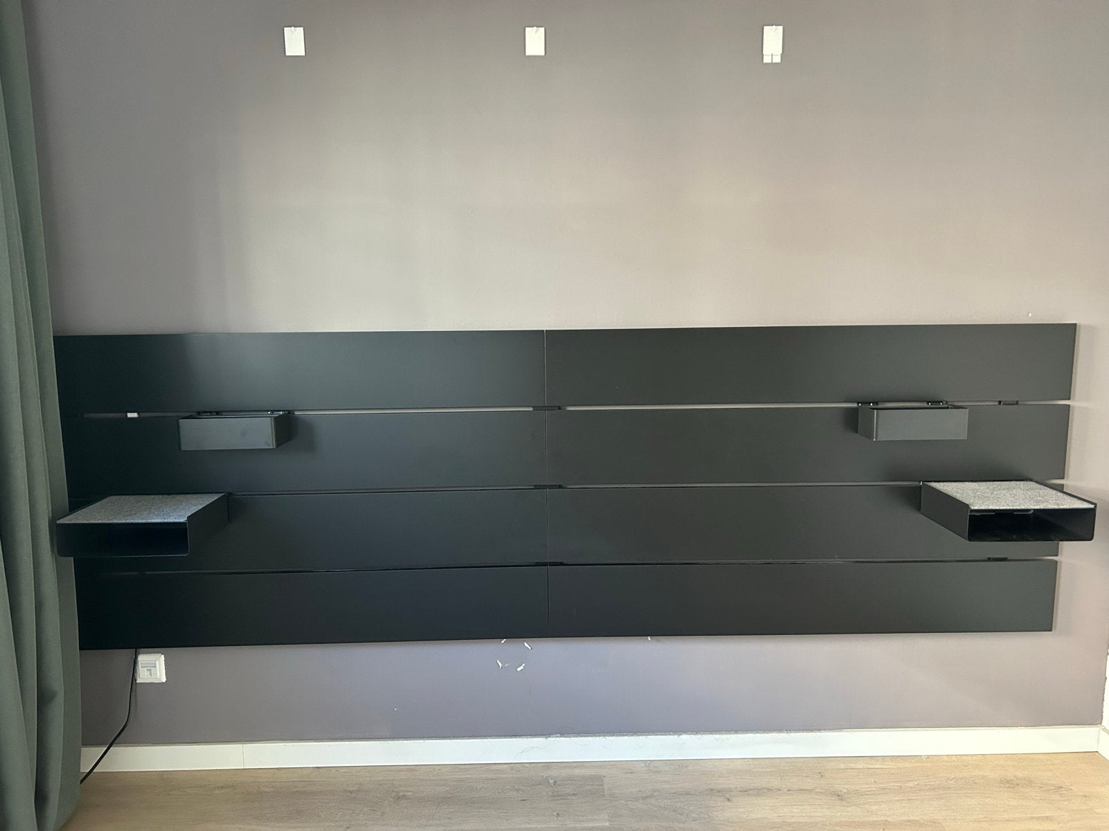 Ikea Nordli hoofdbord, Huis en Inrichting, Ophalen, Overige materialen, Zwart, Tweepersoons