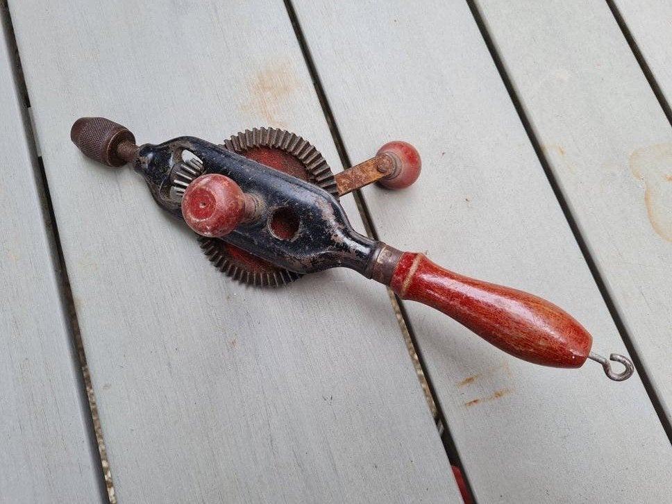 Antieke handboor - Vintage gereedschap, Antiek en Kunst, Antiek | Gereedschap en Instrumenten, Ophalen of Verzenden