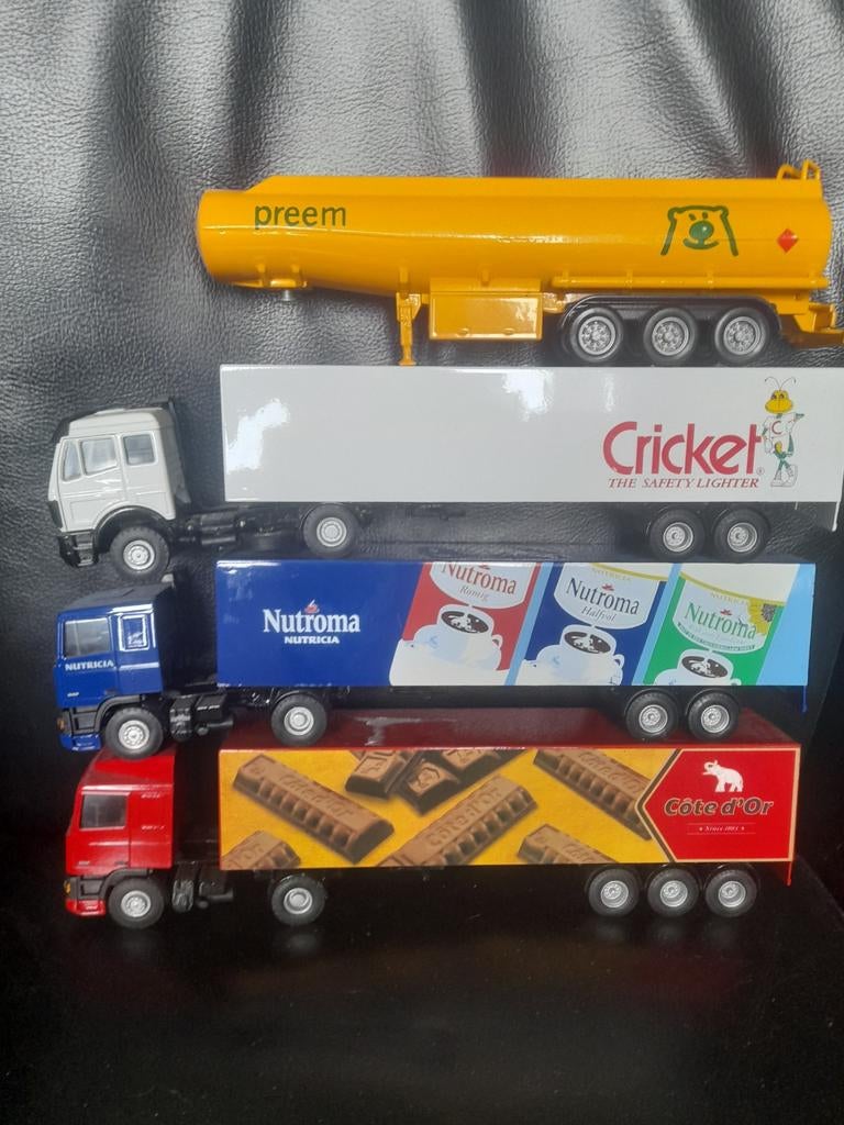 Verzameling van 6 Reclame Vrachtwagens - Miniatuur, Kinderen en Baby's, Ophalen of Verzenden, Gebruikt