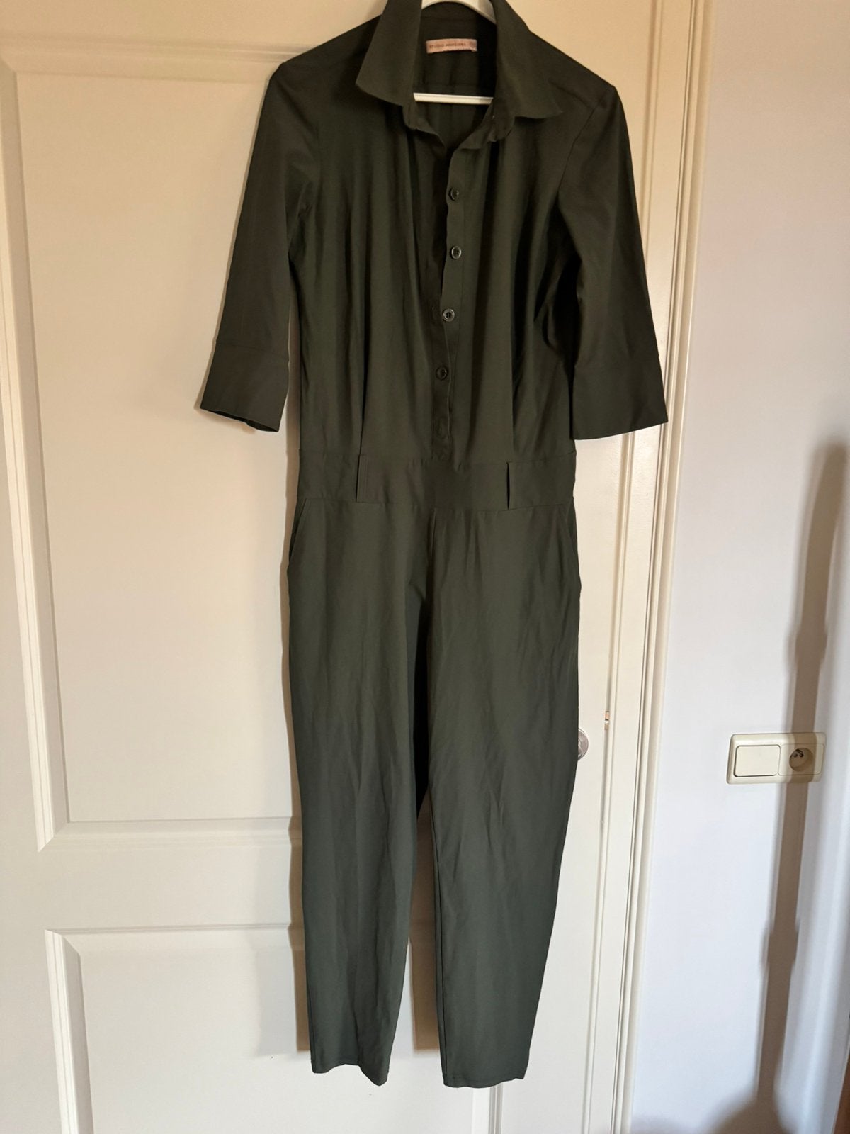 Studio Anneloes jumpsuit kaki groen maat M, Verzenden, Zo goed als nieuw, Maat 38/40 (M), Groen