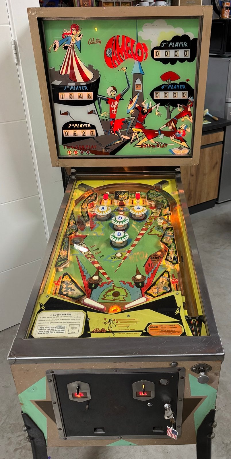Bally Camelot Flipperkast uit 1970 - Werkend en Compleet, Verzamelen, Automaten | Flipperkasten, Ophalen, Gebruikt, Elektronisch