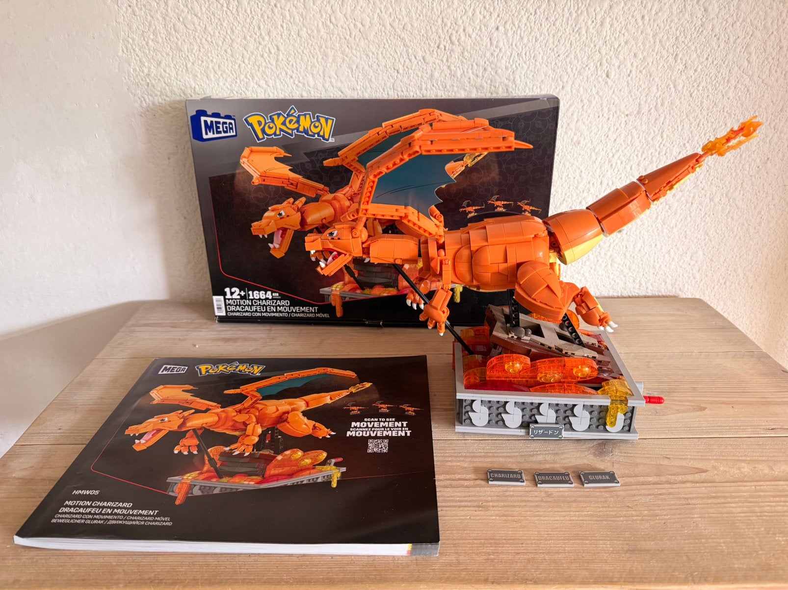 MEGA Pokémon Motion Charizard Bouwset - Zo goed als nieuw, Ophalen of Verzenden, Zo goed als nieuw, Overige merken