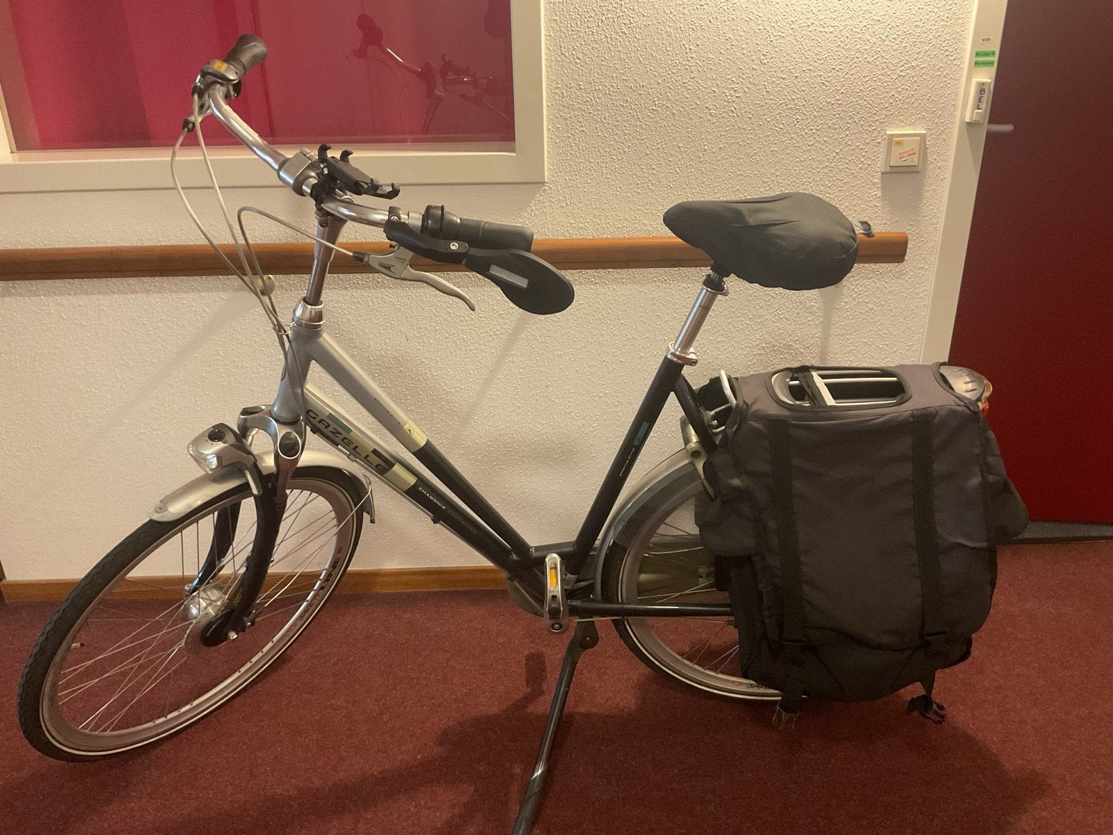 Gazelle Chamonix Damesfiets - Zilver/Zwart, 8 Versn., Ophalen, 53 tot 56 cm, Versnellingen, Zo goed als nieuw
