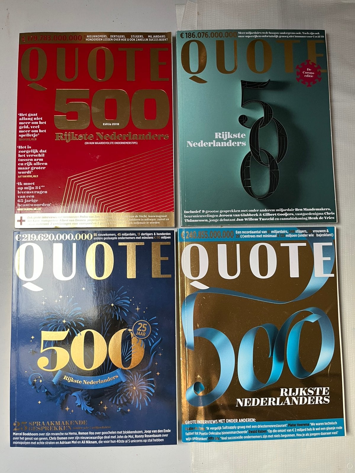 9x quote 500, Ophalen of Verzenden, Gelezen, Overige typen