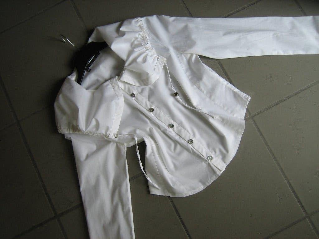 Mooie witte blouse met prachtige kraag ELSEWHERE, M snazzeys, Maat 38/40 (M), Elsewhere, Wit, Nieuw