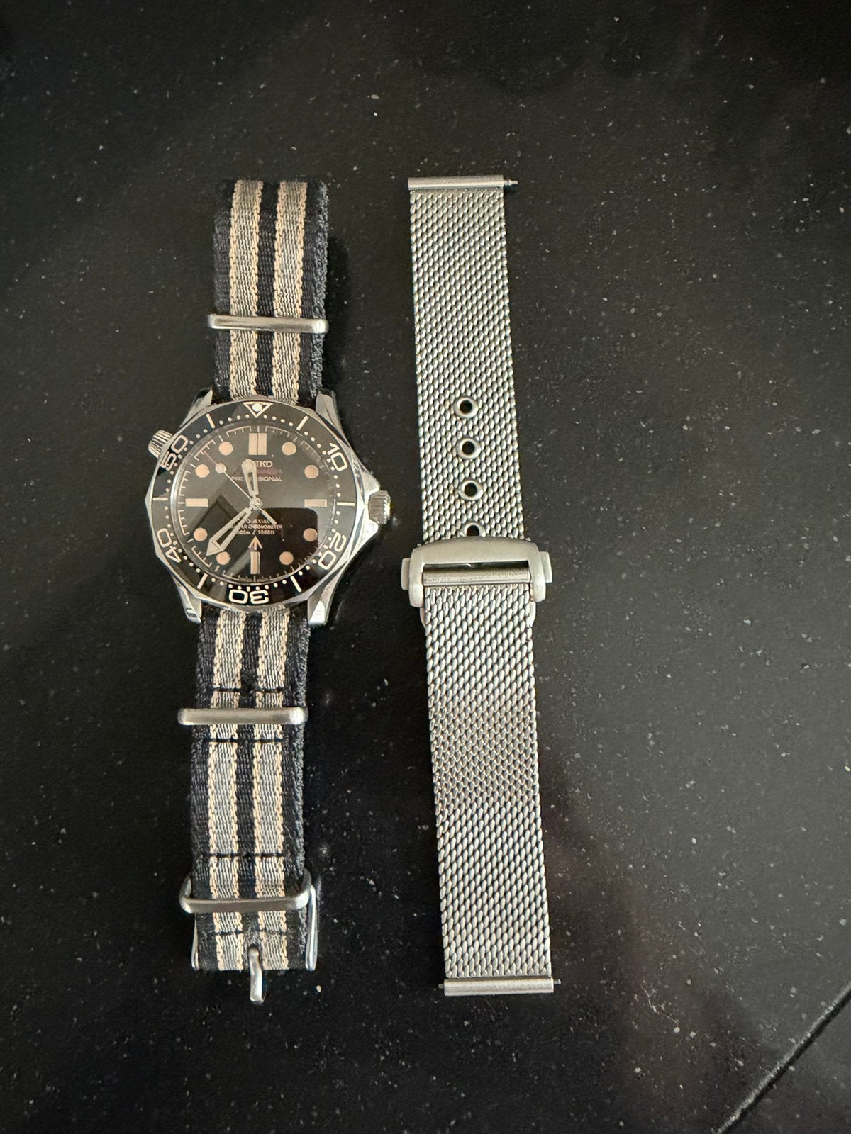 Seiko mod speedmaster 007, Verzenden, Zo goed als nieuw, Staal, Seiko