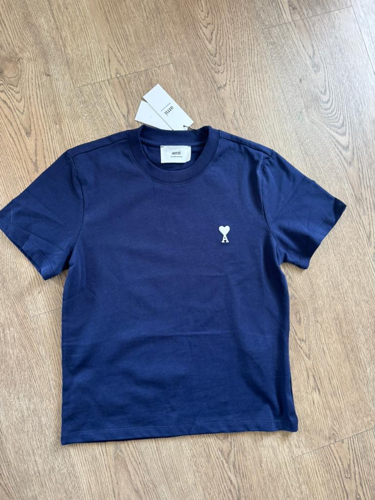 AMI t-shirt navy, Ami Paris, Nieuw, Maat 46 (S) of kleiner, Verzenden