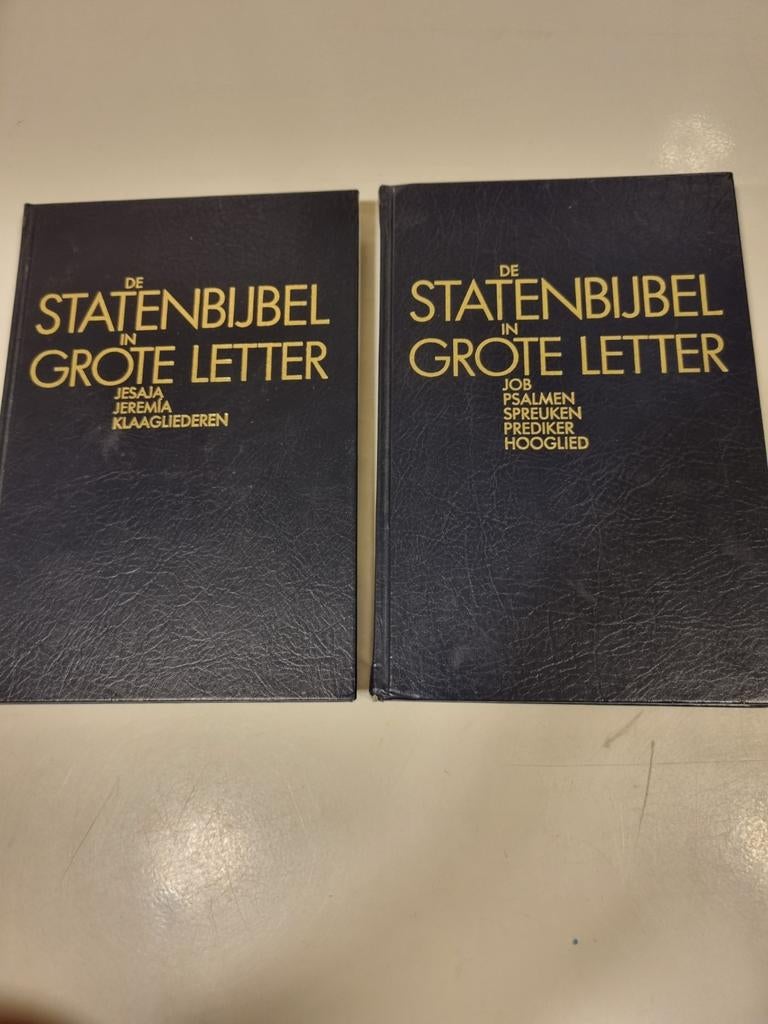 Statenbijbel. Grote letter.. 2 dln, Boeken, Ophalen of Verzenden, Gelezen, Christendom | Protestants