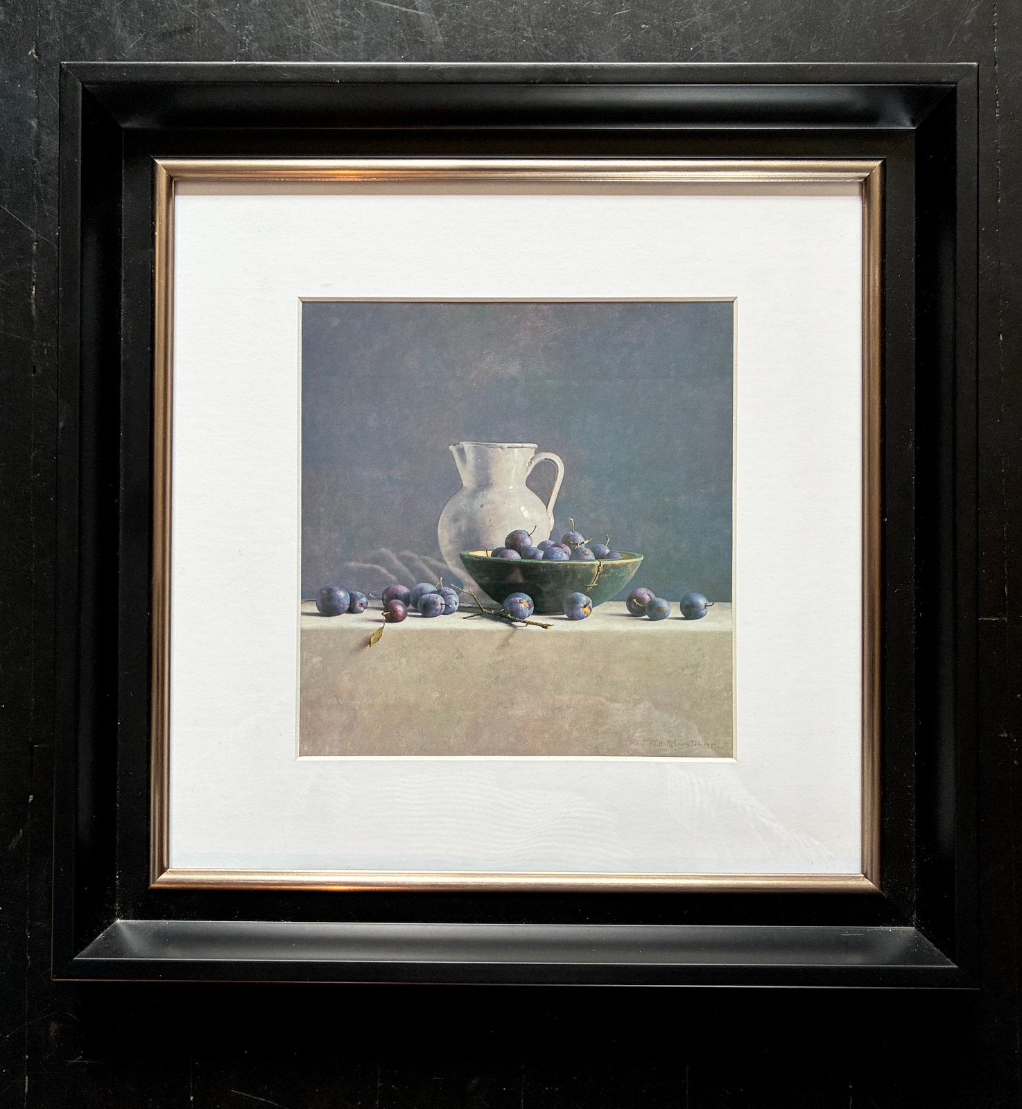 2 mooie ingelijste stillevens van H.Helmantel, Ophalen, Zo goed als nieuw, Minder dan 50 cm, Schilderij