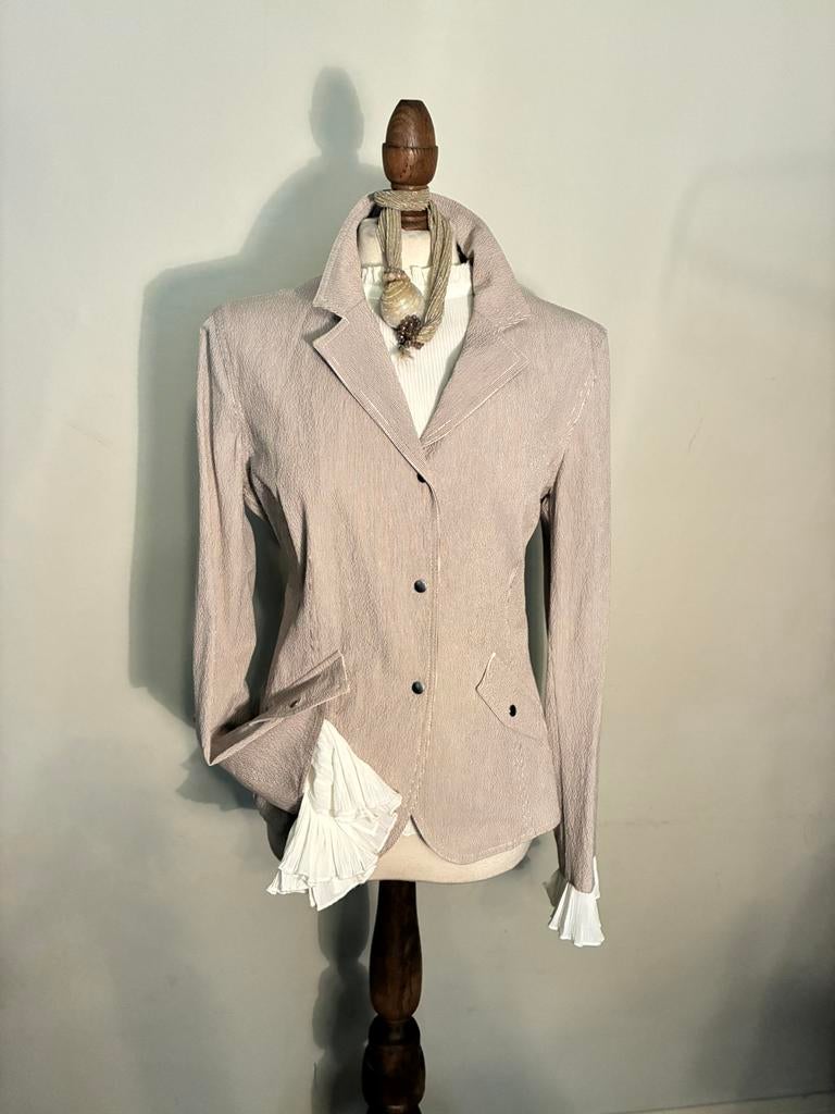 RIVAMONTI - CUCINELLI JASJE COTTON STRETCH BEIGE, Maat 38/40 (M), Verzenden, Beige, Zo goed als nieuw