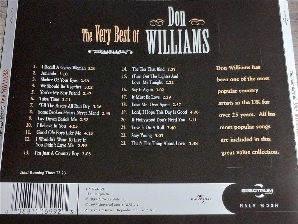 Don Williams - The Very Best Of Don Williams, Ophalen of Verzenden, Zo goed als nieuw