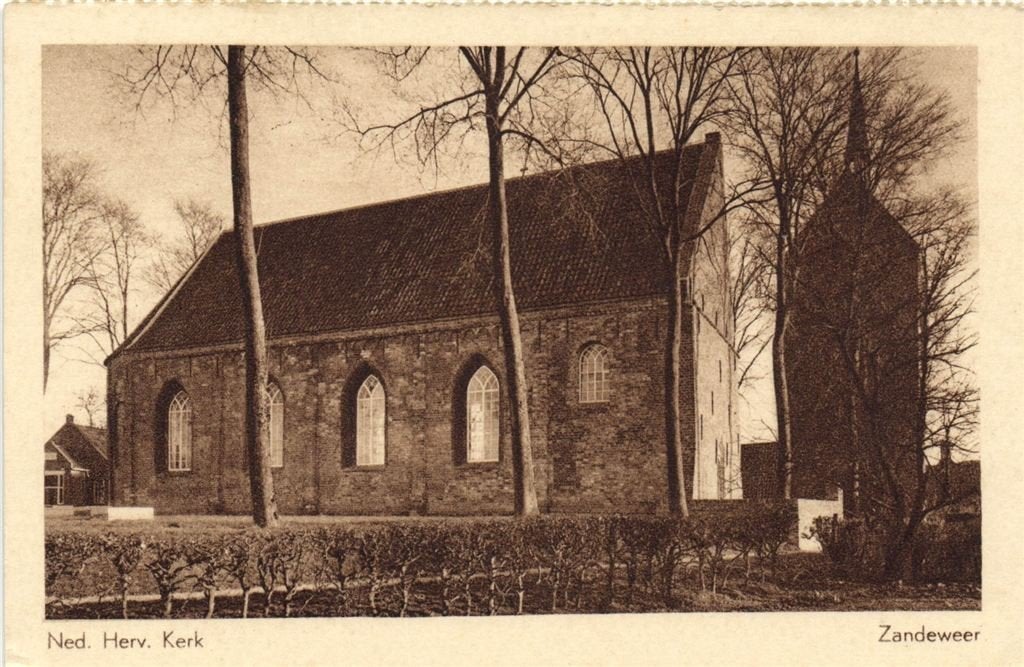 Ned. Herv. Kerk - Zandeweer- ongelopen, Ophalen of Verzenden, 1940 tot 1960, Ongelopen, Groningen