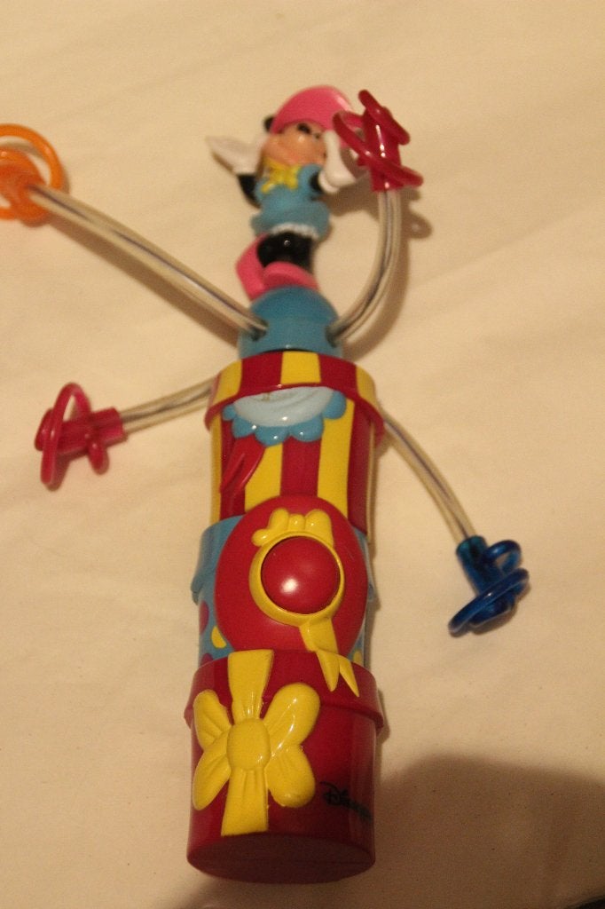 minnie mouse draait met lampjes, Ophalen of Verzenden, Mickey Mouse, Gebruikt, Overige typen