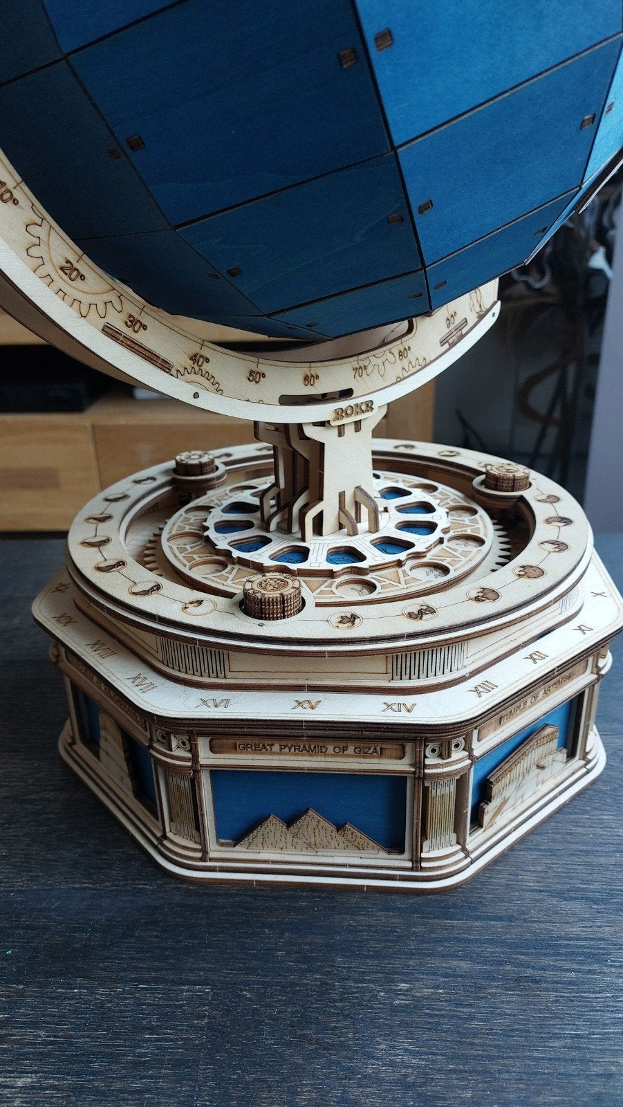 Houten 3D Wereldbol Puzzel - Decoratief & Educatief, Ophalen, Zo goed als nieuw