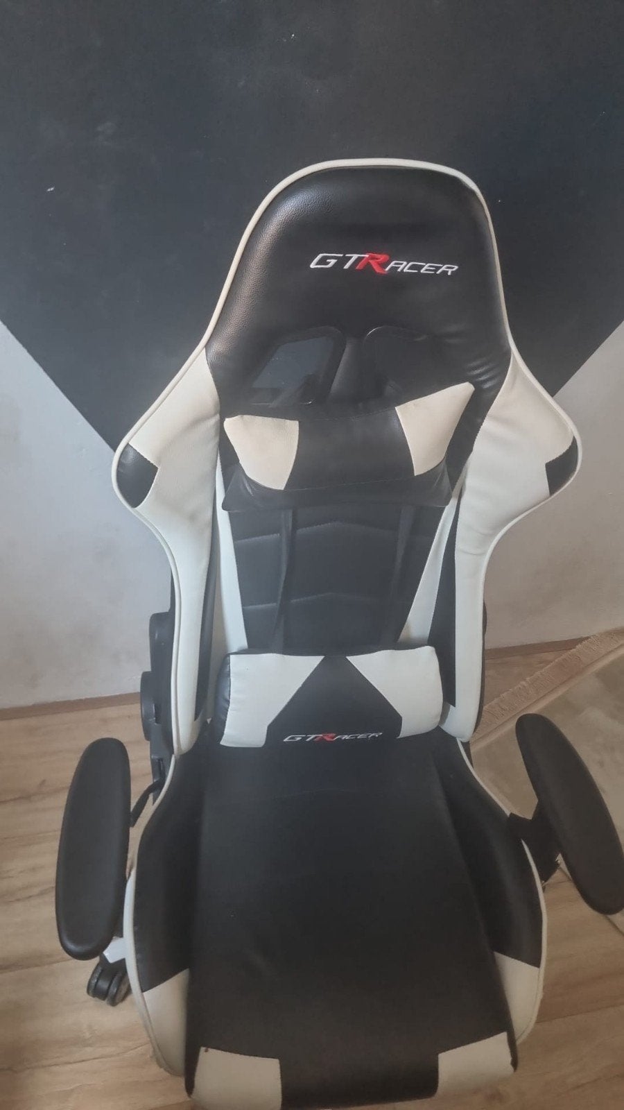 Gaming Stoel Zwart/Wit - GTRacer, Ophalen, Gebruikt