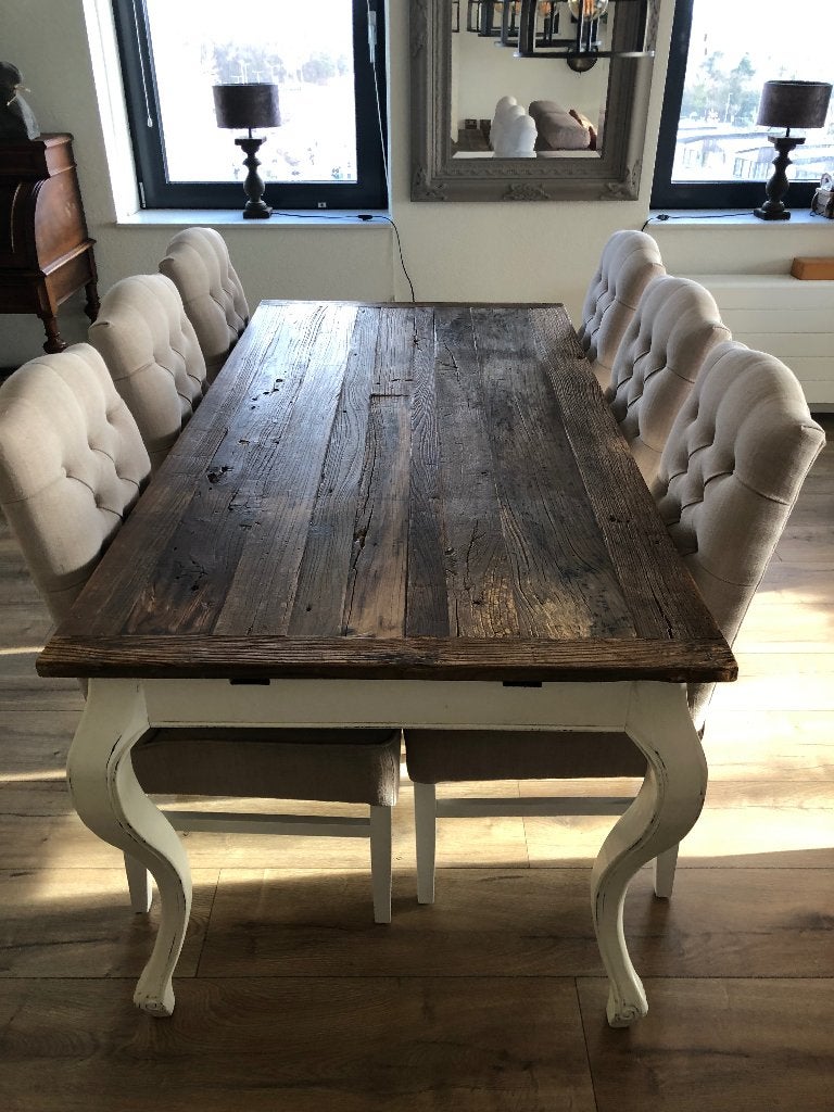 riviera maison eettafel driftwood verlengbaar, Ophalen, Gebruikt, Riviera maison, 200 cm of meer