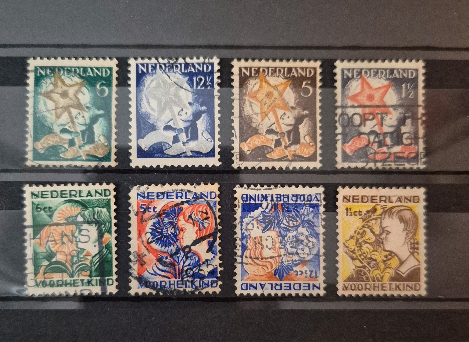 Kinderzegels 2x serie 1932 1934, Ophalen of Verzenden