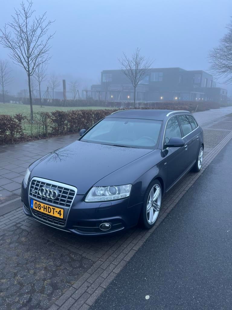 Audi A6 3.0 Tfsi 213KW Avant Quat.tiptr. 2008 Blauw, Auto's, Euro 5, Zwart, 2995 cc, Blauw