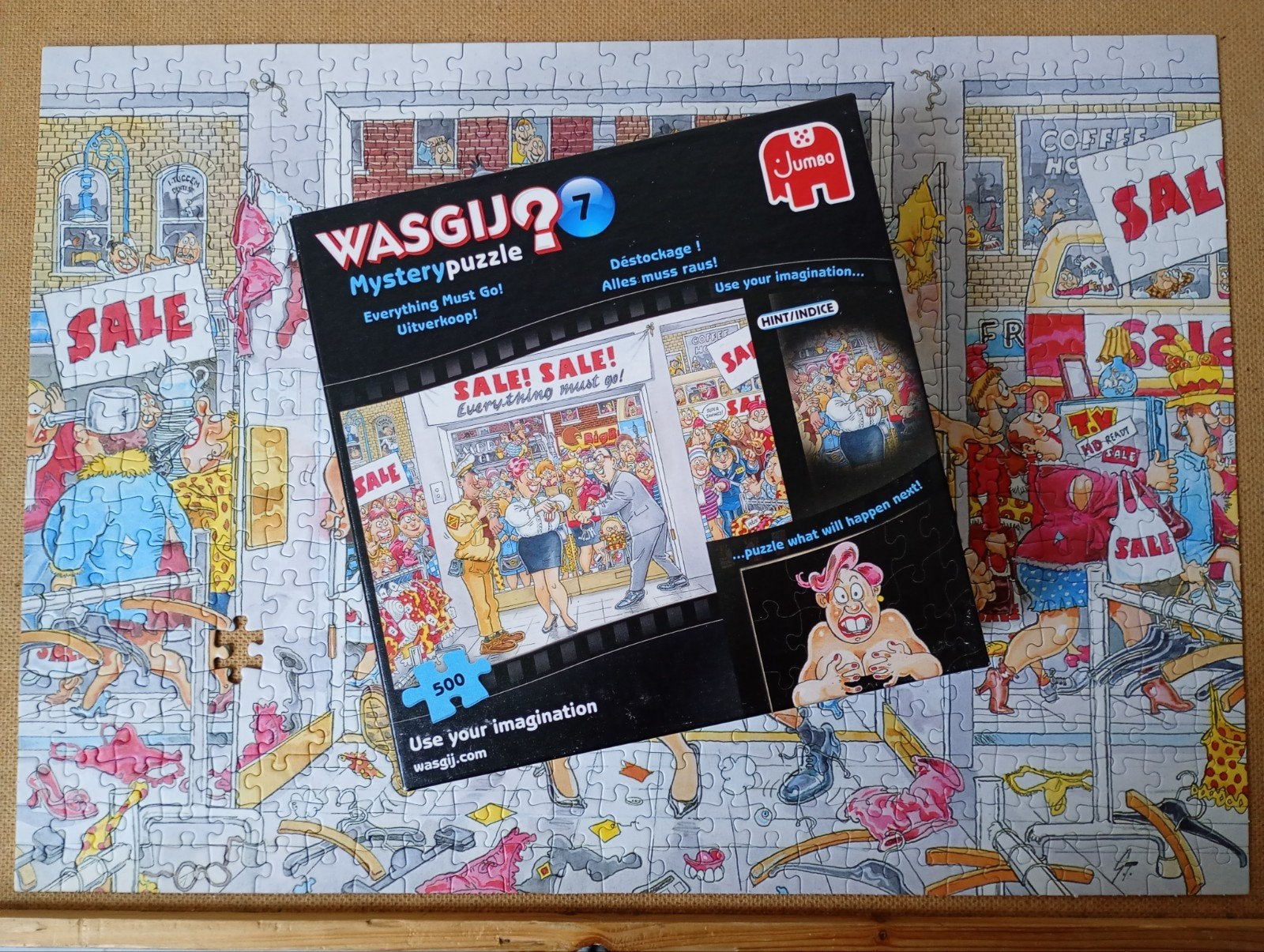 wasgij mystery puzzle, puzzel 7 uitverkoop, 1 stukje mist, Ophalen of Verzenden