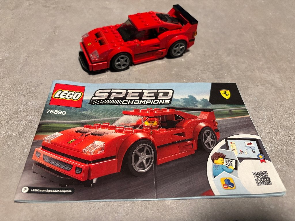 Legoset 75890 Speed Champions Ferrari F40 Competizione, Compleet, Gebruikt, Lego, Complete set