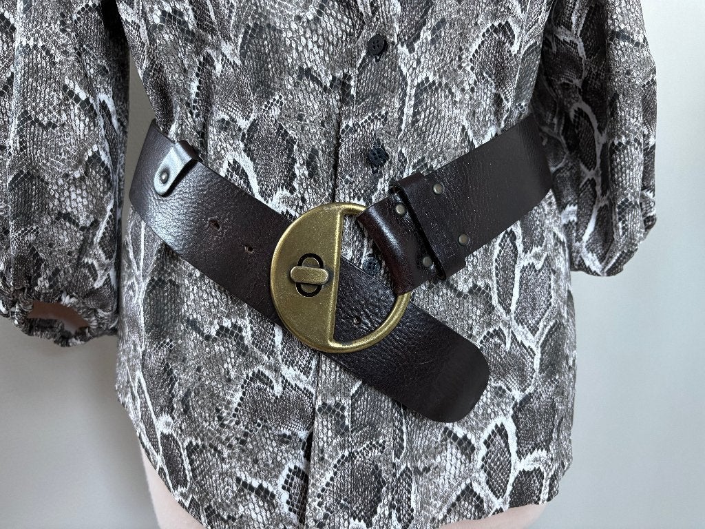 Riem dames Diesel leer 95 cm NIEUW!!, Verzenden, Echt leder, Tailleriem, Bruin