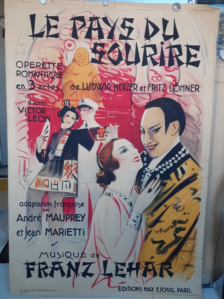 Originele Poster Pays du Sourire Frans Oud, Verzenden, A1 t/m A3, Reclame, Rechthoekig Staand