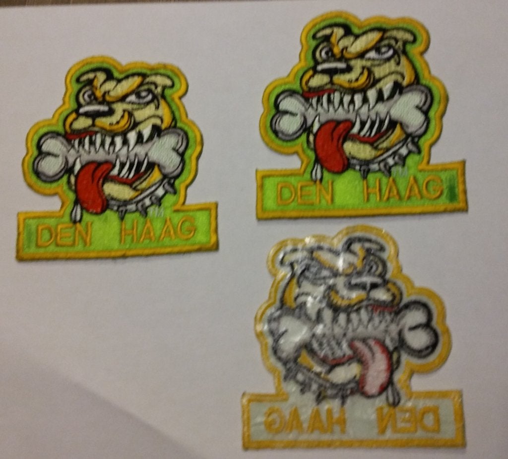 pitbull Den Haag stad hond patch biker logo embleem kleding, Verzenden, Nieuw