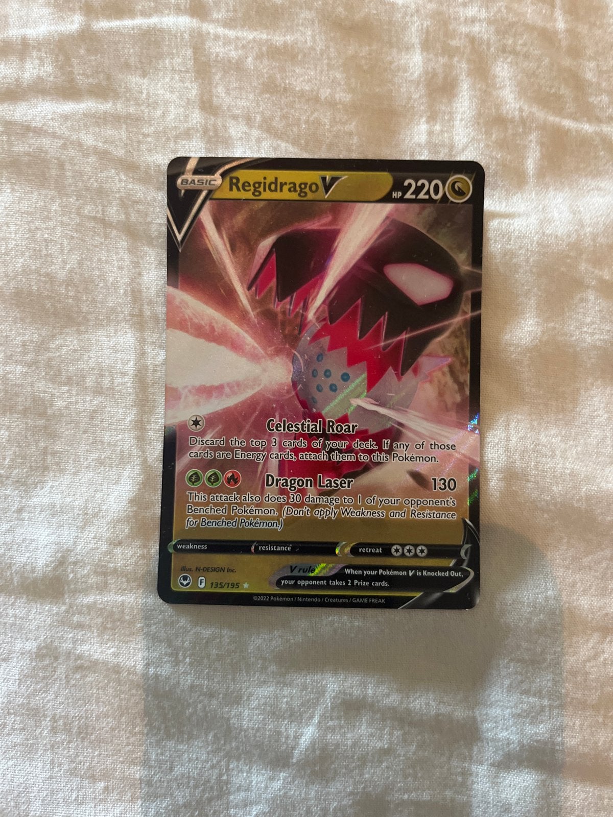 Regidrago V Pokémon Kaart - Zo goed als nieuw, Ophalen, Zo goed als nieuw, Losse kaart