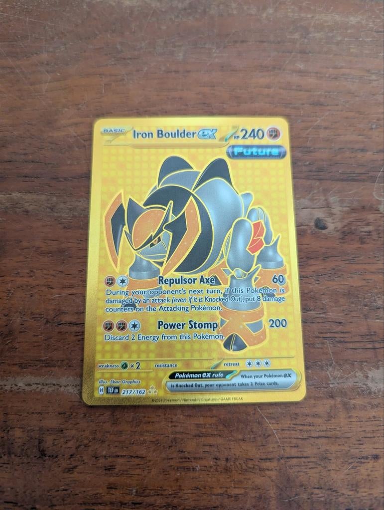 Pokémon kaart Iron Boulder ex 277/162, Ophalen of Verzenden