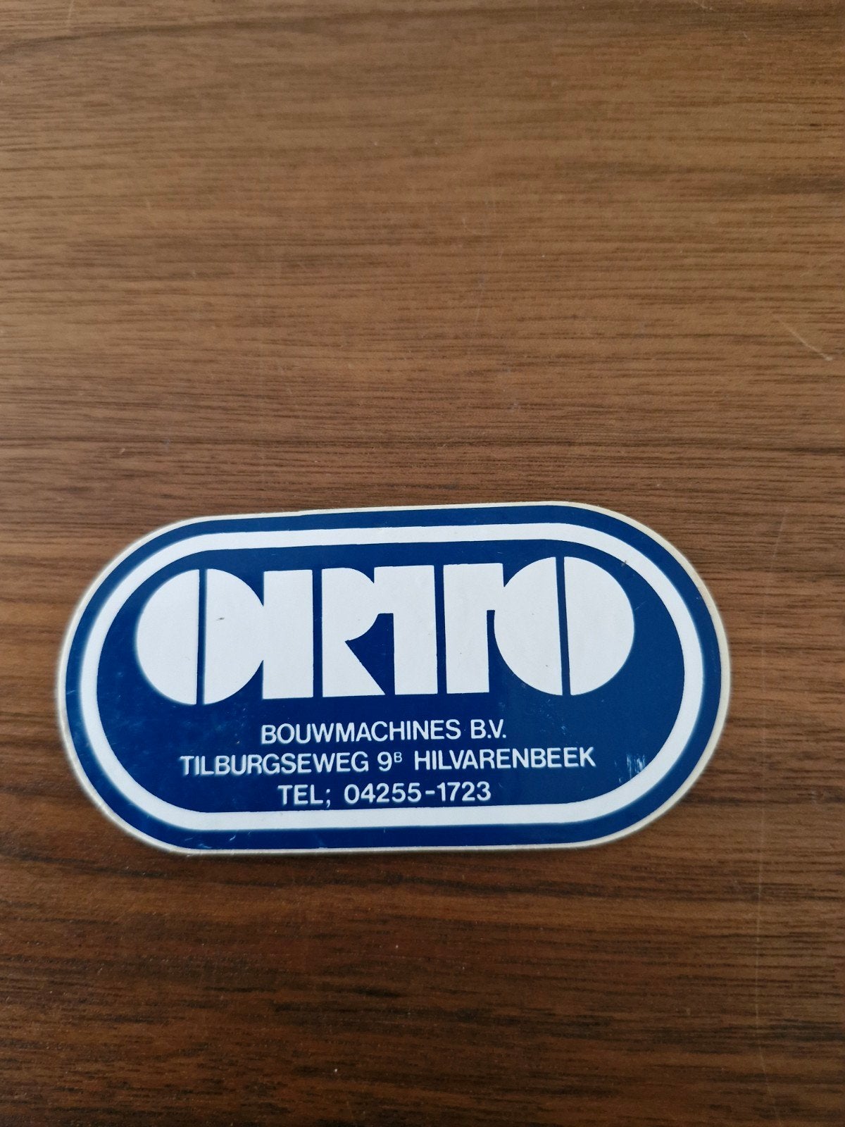 9429 Vintage ORITO Bouwmachines Sticker - Hilvarenbeek, Ophalen of Verzenden, Gebruikt, Bedrijf of Vereniging