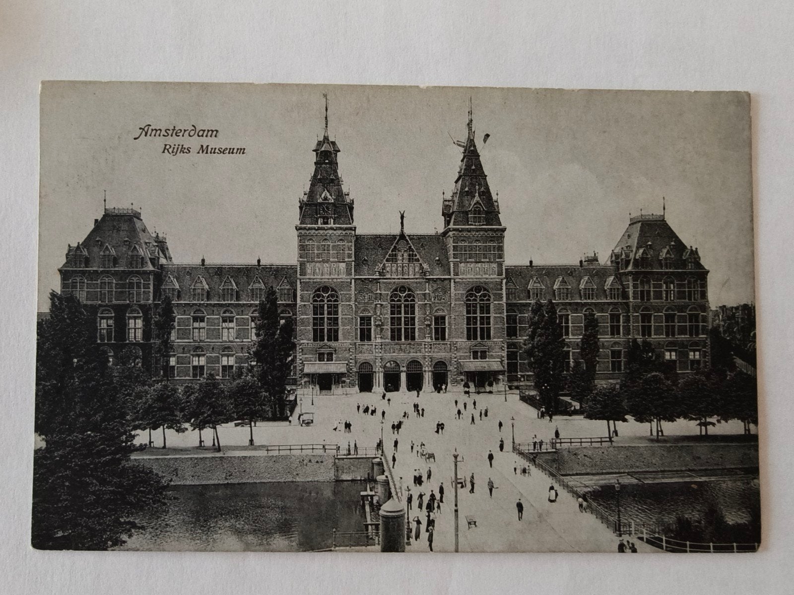 Oude ansichtkaart Rijksmuseum, Ophalen, Nieuw, Gebouw, Foto