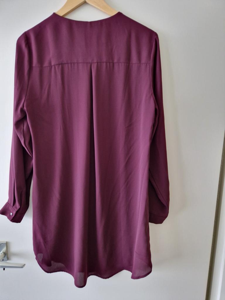 VILA BORDEAUX RODE TUNIEK BLOUSE BOVEN KNOOPJES MAAT 40, Maat 38/40 (M), Vila, Nieuw, Ophalen of Verzenden