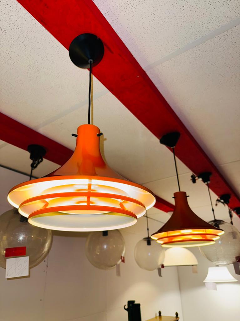 Twee vintage hanglampen Hans Agne Jakobsson voor Svera, Huis en Inrichting, Lampen | Hanglampen, Ophalen of Verzenden, A, A, A