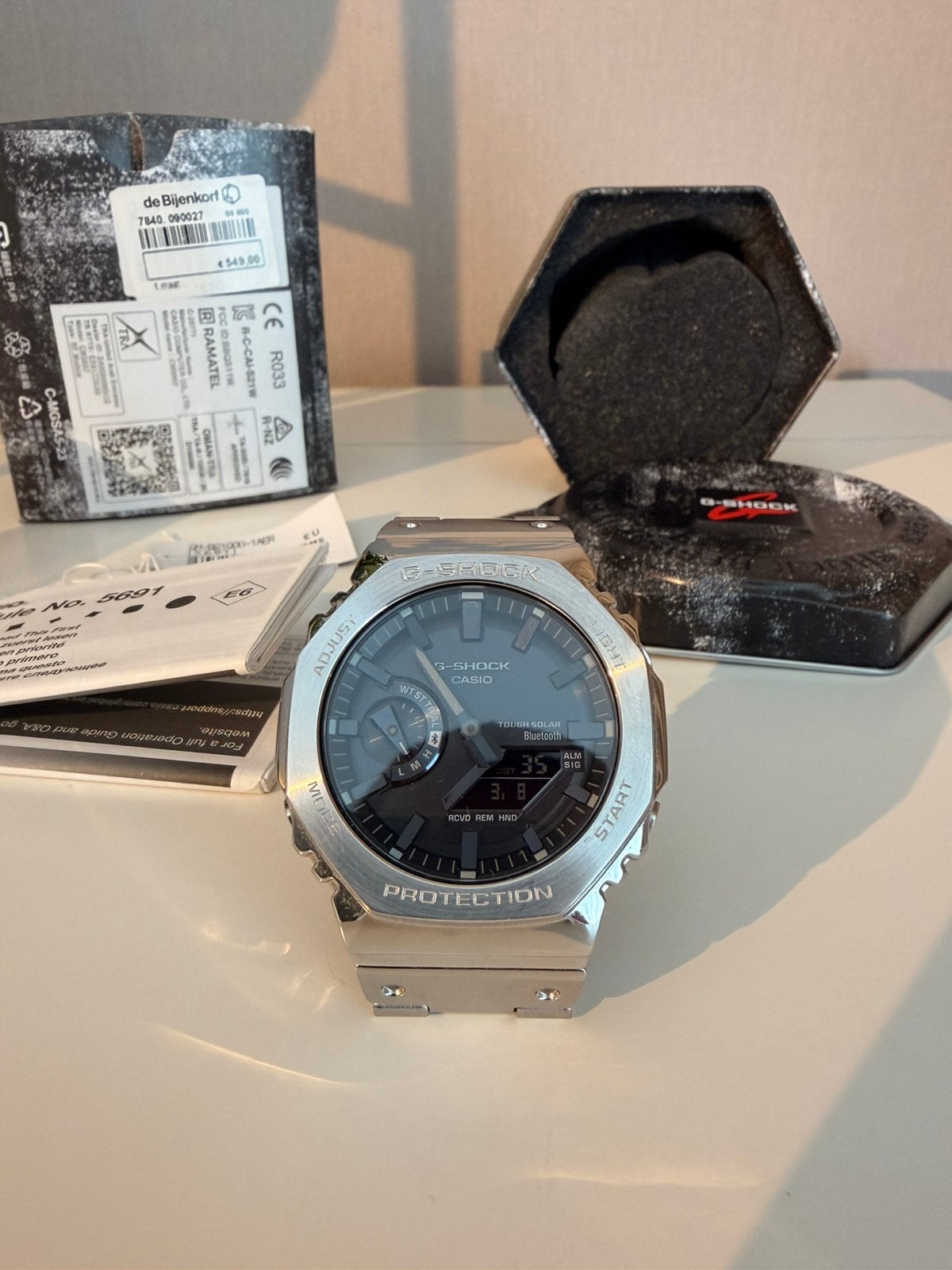 Casio G-shock G-Metal GM-B2100SD-1AER, Ophalen, Staal, Polshorloge, Zo goed als nieuw