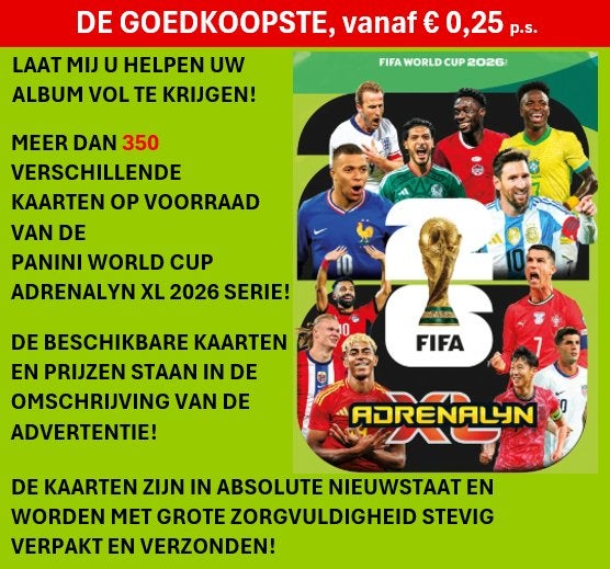 PANINI WORLD CUP ADRENALYN XL 2026 *GOEDKOOPSTE*, Verzenden, Nieuw, Meerdere plaatjes