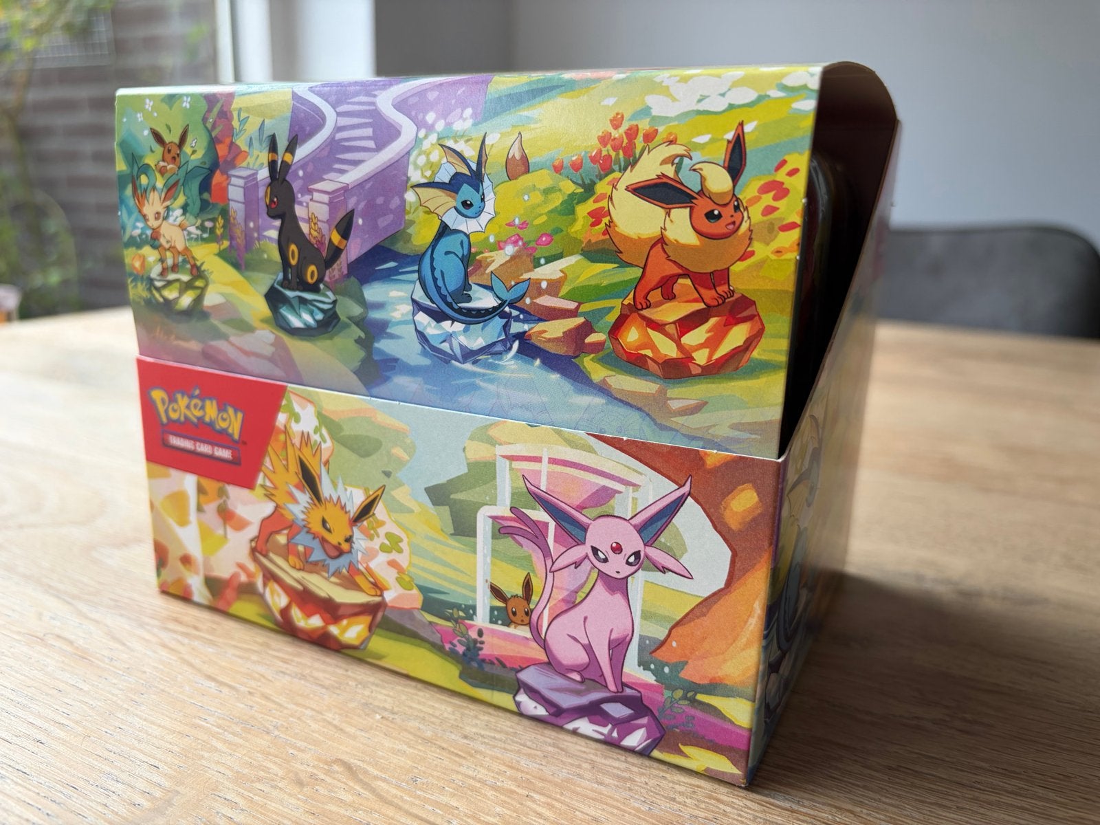 Pokémon TCG Prismatic Evolutions Mini Tin Display, Ophalen of Verzenden, Nieuw, Overige typen