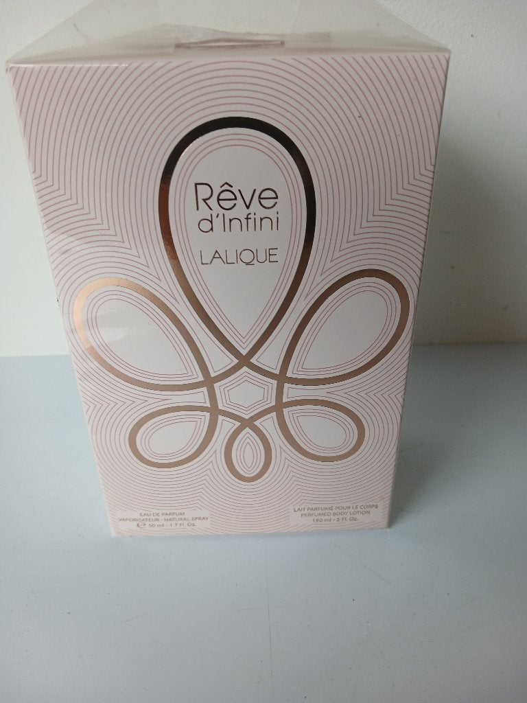 Lalique : Reve d `Infini eau de parfum spray 50 ml. en body., Verzenden, Nieuw, Parfumfles, Gevuld