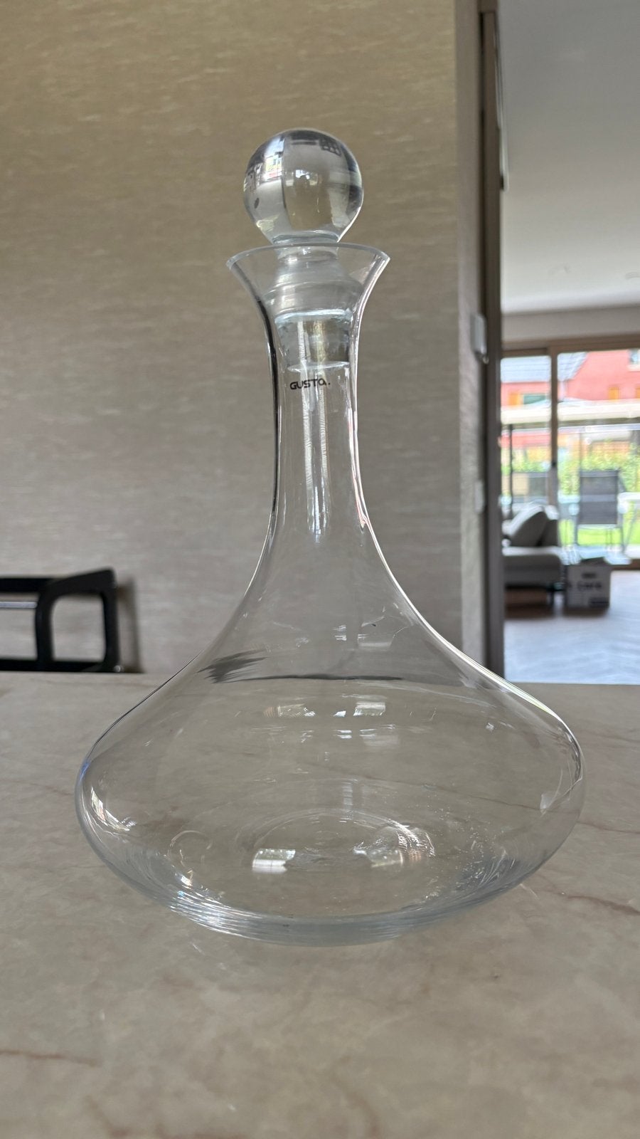 Gusta Wijnkaraf - Zo goed als nieuw, Ophalen, Zo goed als nieuw, Transparant, Glas