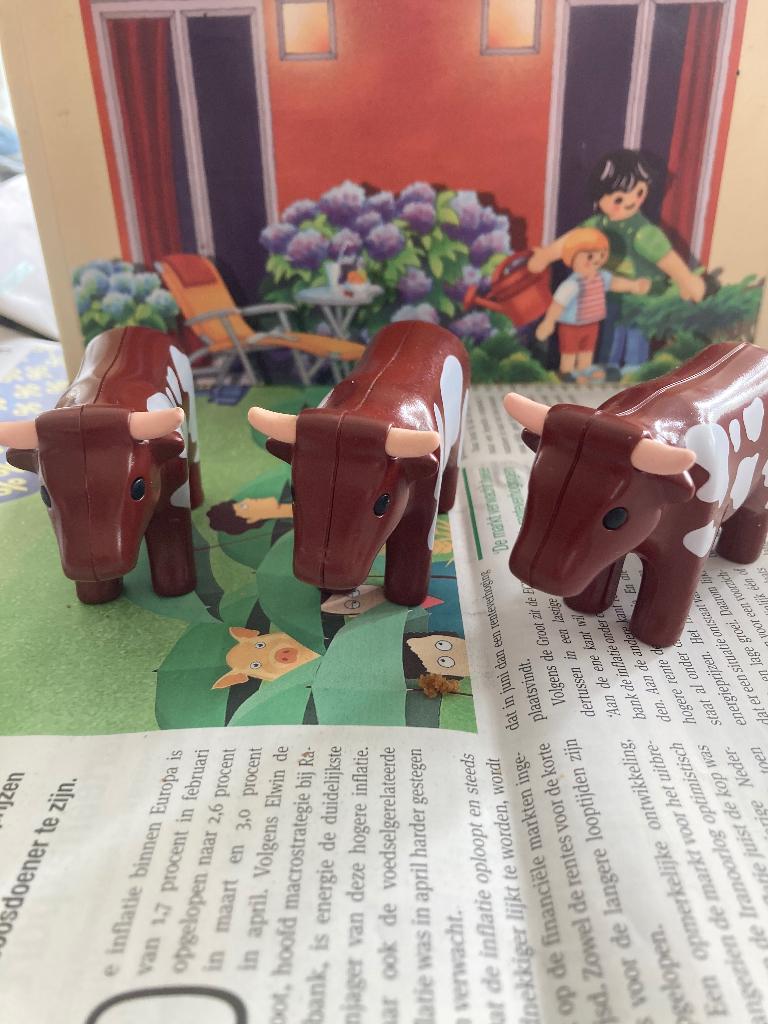 Playmobil 123 koeien, Ophalen of Verzenden, Gebruikt